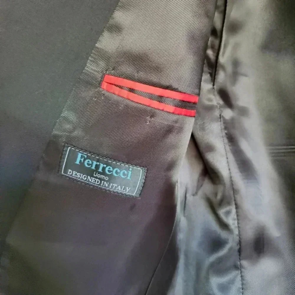 FERRECCI | Uomo Mirage Super 150 Suit/Tuxedo Jacket in Black sz 40S